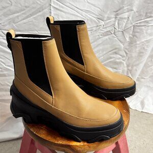 NEW Sorel Brex™ Waterproof Chelsea Boot- Tan/Black